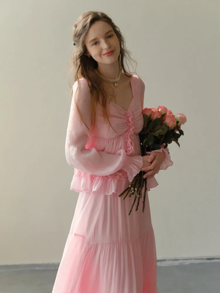 Ballet of Petals Blouse & Skirt Set