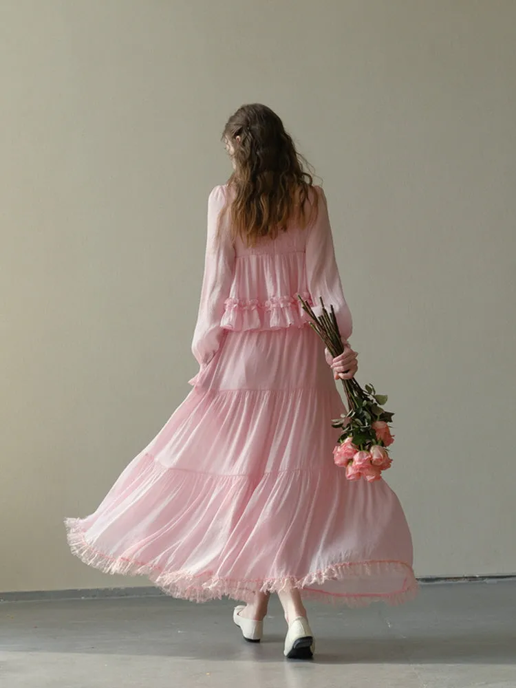 Ballet of Petals Blouse & Skirt Set