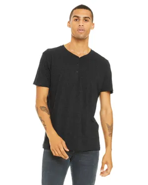 Bella Canvas Mens Triblend Short Sleeve Henley