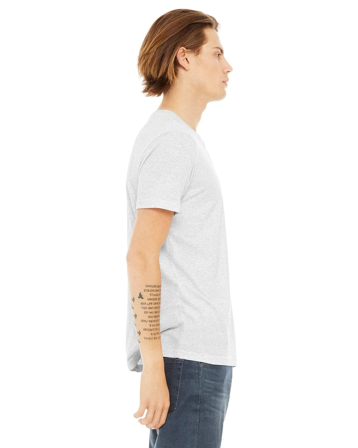 Bella Canvas Mens Triblend Short Sleeve Henley