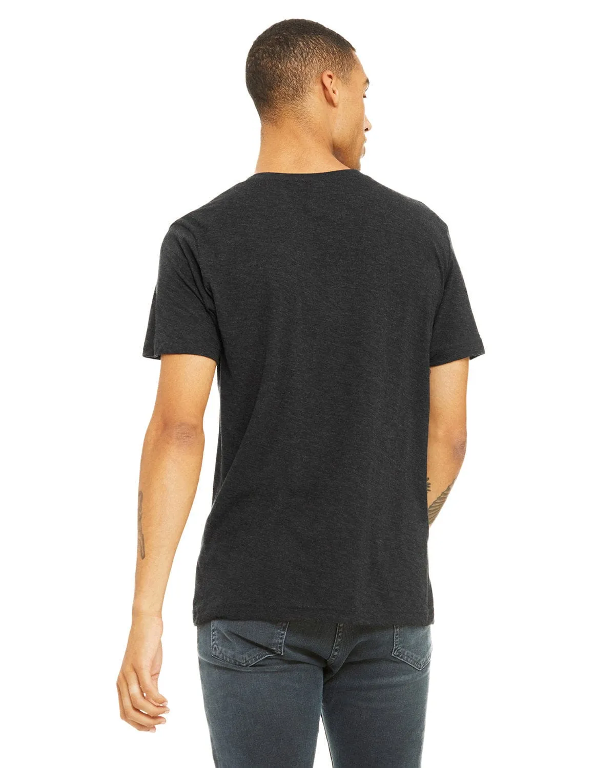 Bella Canvas Mens Triblend Short Sleeve Henley