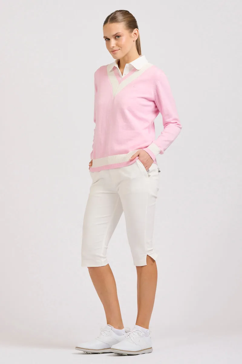 Berkshire Sweater - Ballet Pink/Club White
