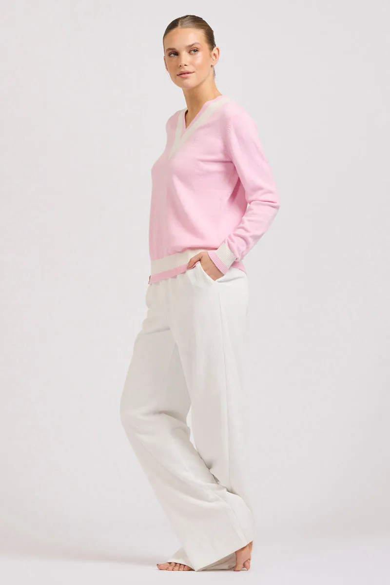 Berkshire Sweater - Ballet Pink/Club White