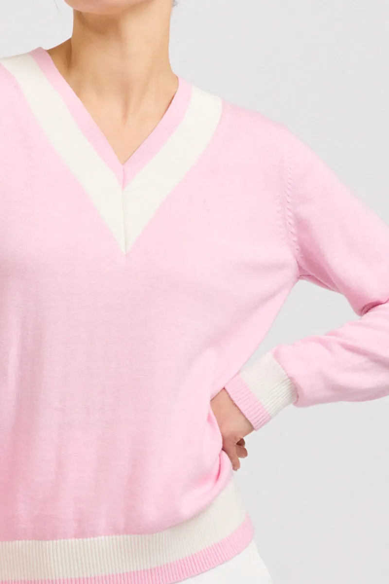 Berkshire Sweater - Ballet Pink/Club White
