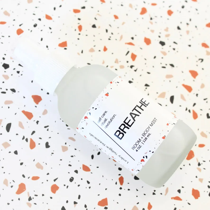 BREATHE Relaxing Spray. Lavender. Chamomile. Ylang Ylang. Linen Mist. Natural Bug Repellant. 4 oz.