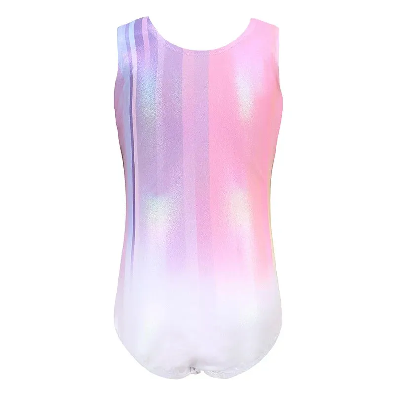 Bright Sleeveless Gymnastics Body Suits for Girls - Breathable Ballet Practice Dancewear