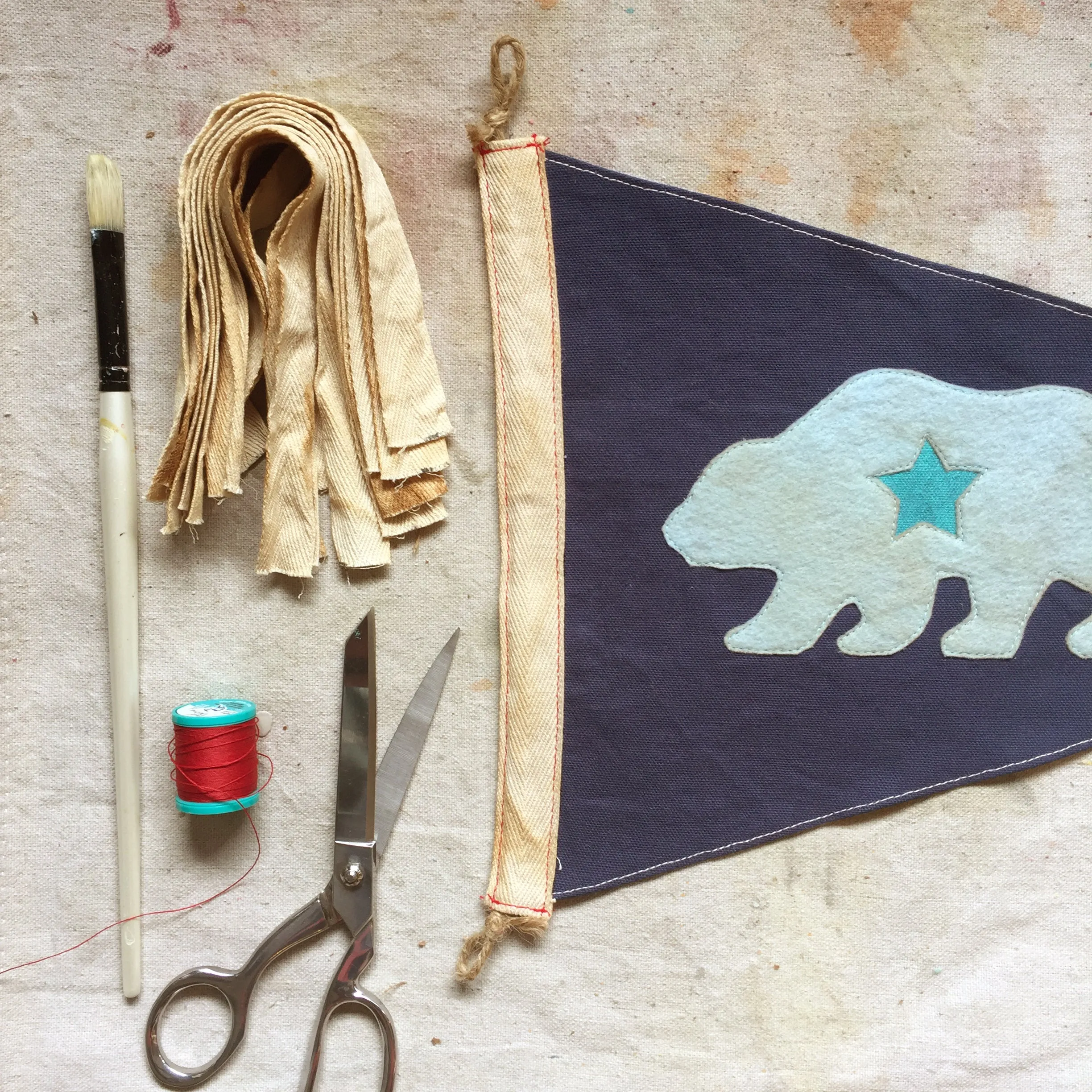 CA Bear Flag - Blue
