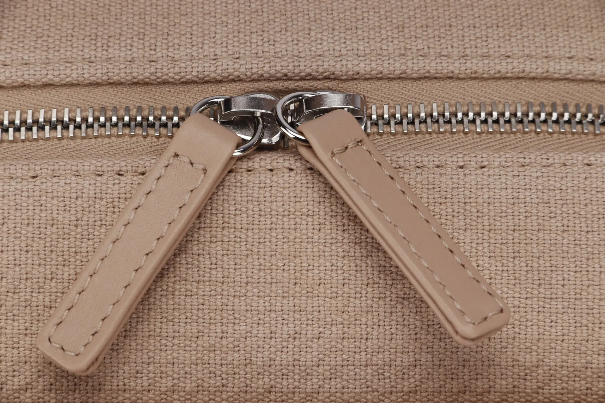 Chanel Deauville Boston (Microchip: G59Hxxxx) Canvas Light Brown, Silver Hardware, with Dust Cover & Box