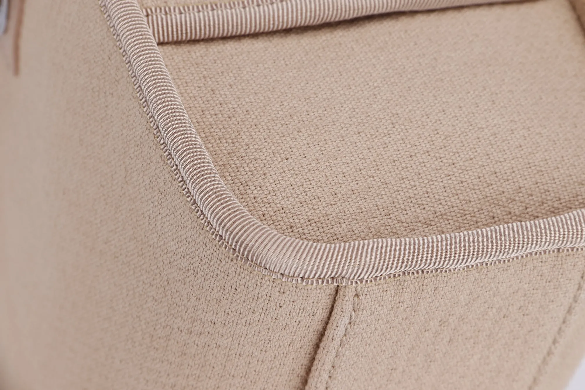 Chanel Deauville Boston (Microchip: G59Hxxxx) Canvas Light Brown, Silver Hardware, with Dust Cover & Box