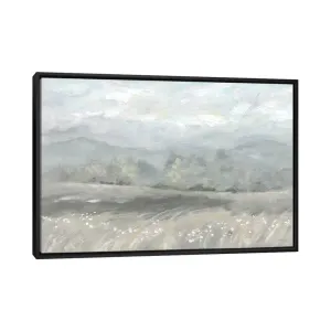 Country Meadow Landscape Neutral by Cynthia Coulter - Wrapped Canvas Painting Print East Urban Home Size: 32" H x 48" W x 1.5" D Format: Black Framed Canvas
