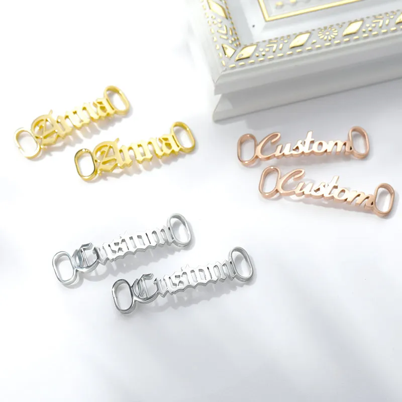 Customized Name Shoelace Buckle Personalized Shoe Clips Shoe Buckles