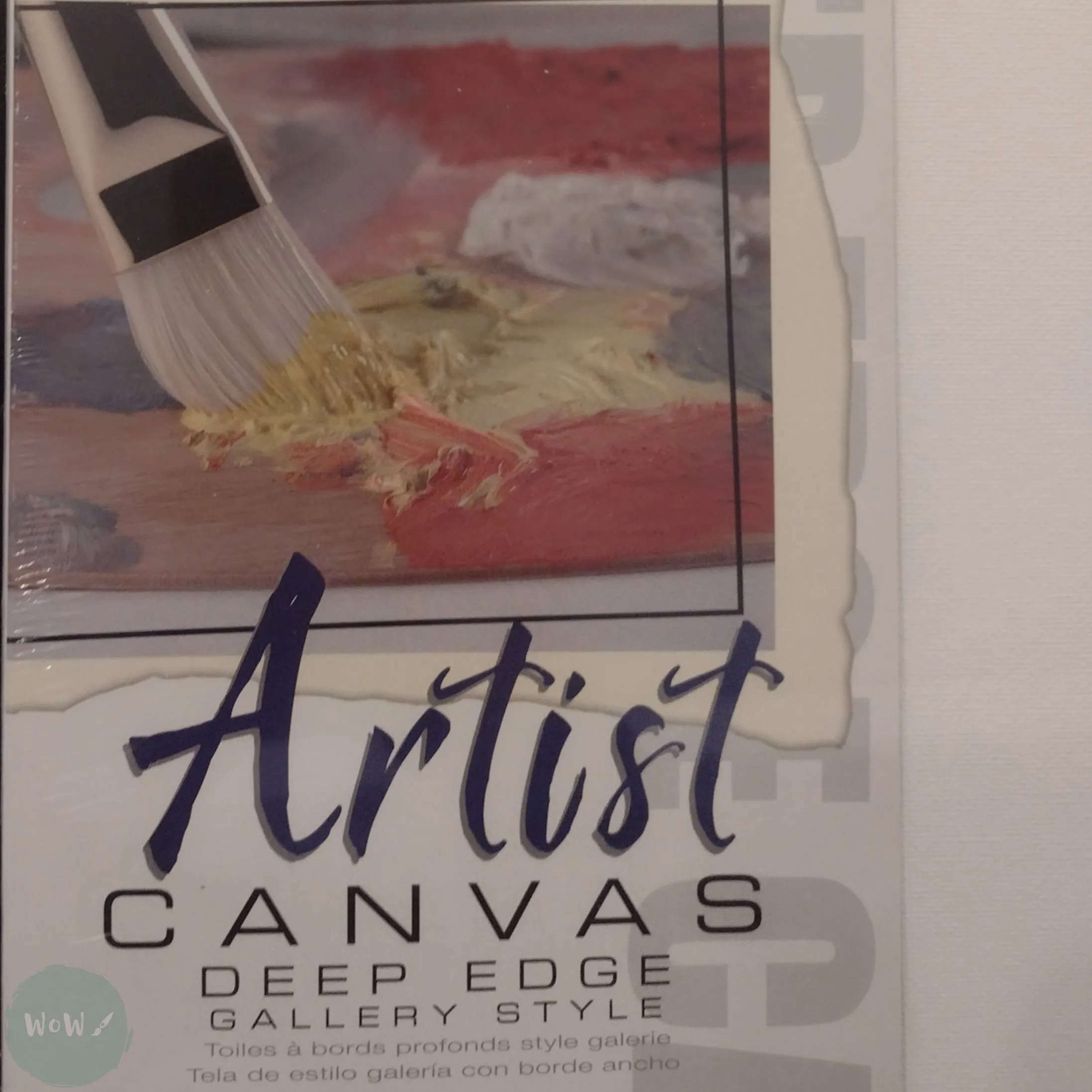 DEEP EDGE White Primed Stretched 100% Cotton Canvas – ESSENTIALS - 8 x 8”, 203 x 203 mm, SINGLE