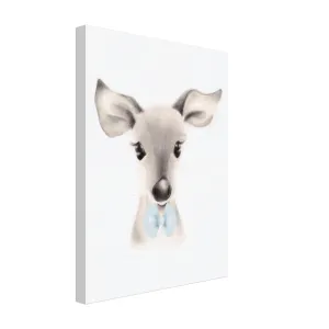 Deer with Blue Bow Tie - Canvas