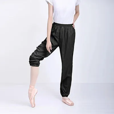 Elastic Waist Ballet Dance Pants for Women - Baggy Sport Sweatpants for Girls and Adults