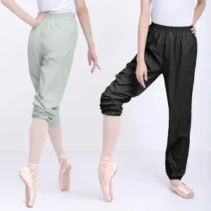 Elastic Waist Ballet Dance Pants for Women - Baggy Sport Sweatpants for Girls and Adults