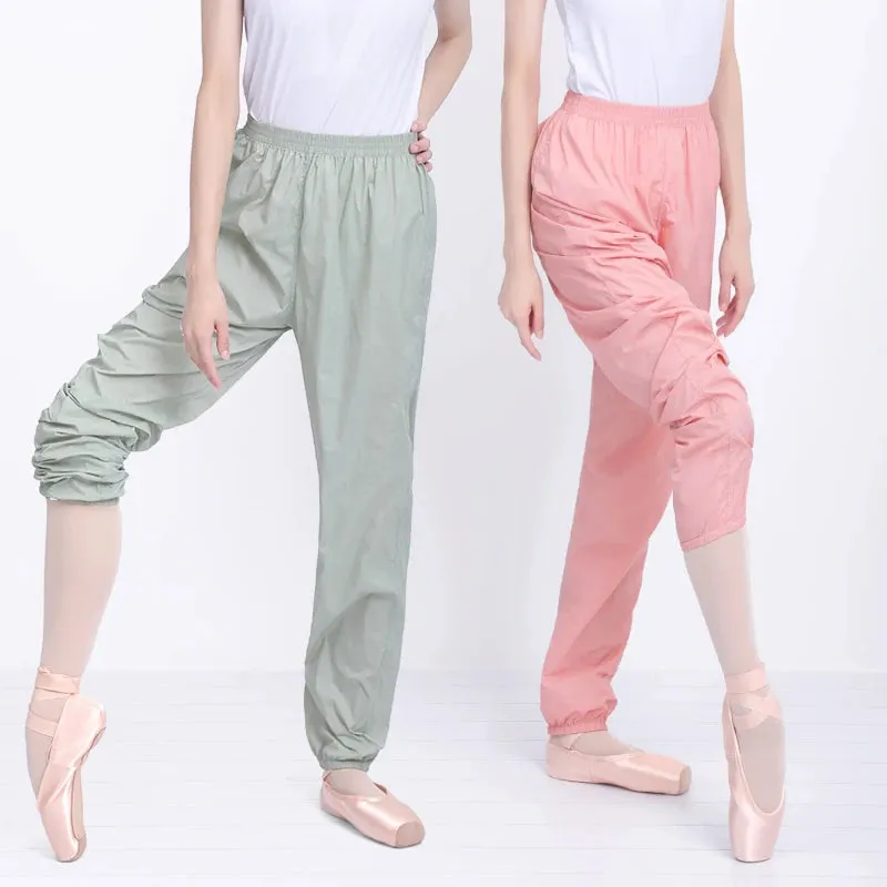 Elastic Waist Ballet Dance Pants for Women - Baggy Sport Sweatpants for Girls and Adults