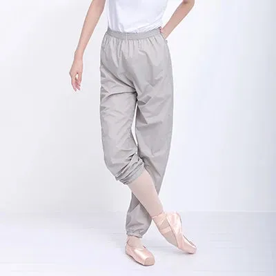 Elastic Waist Ballet Dance Pants for Women - Baggy Sport Sweatpants for Girls and Adults