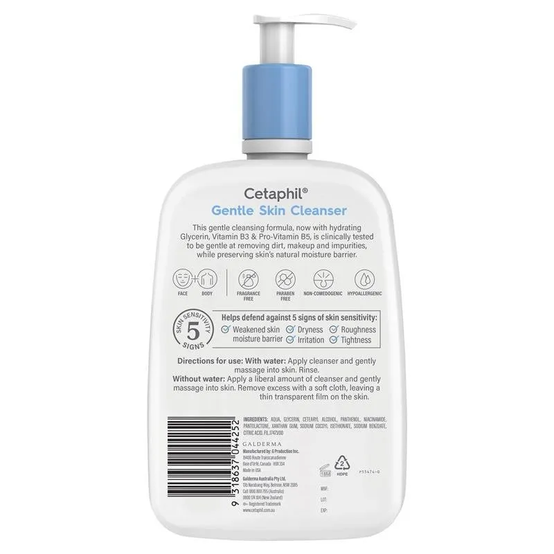 [Expiry: 02/2025] Cetaphil Gentle Skin Cleanser 1.25 Litre