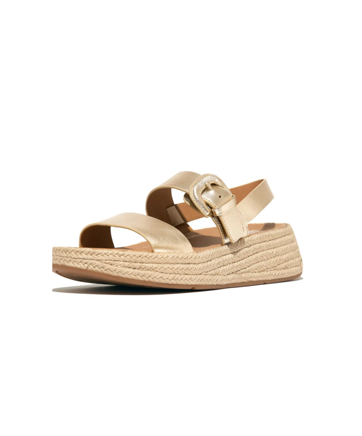 Fitflop F-Mode Espadrille Bucke M/L Flatform Sandals Platino