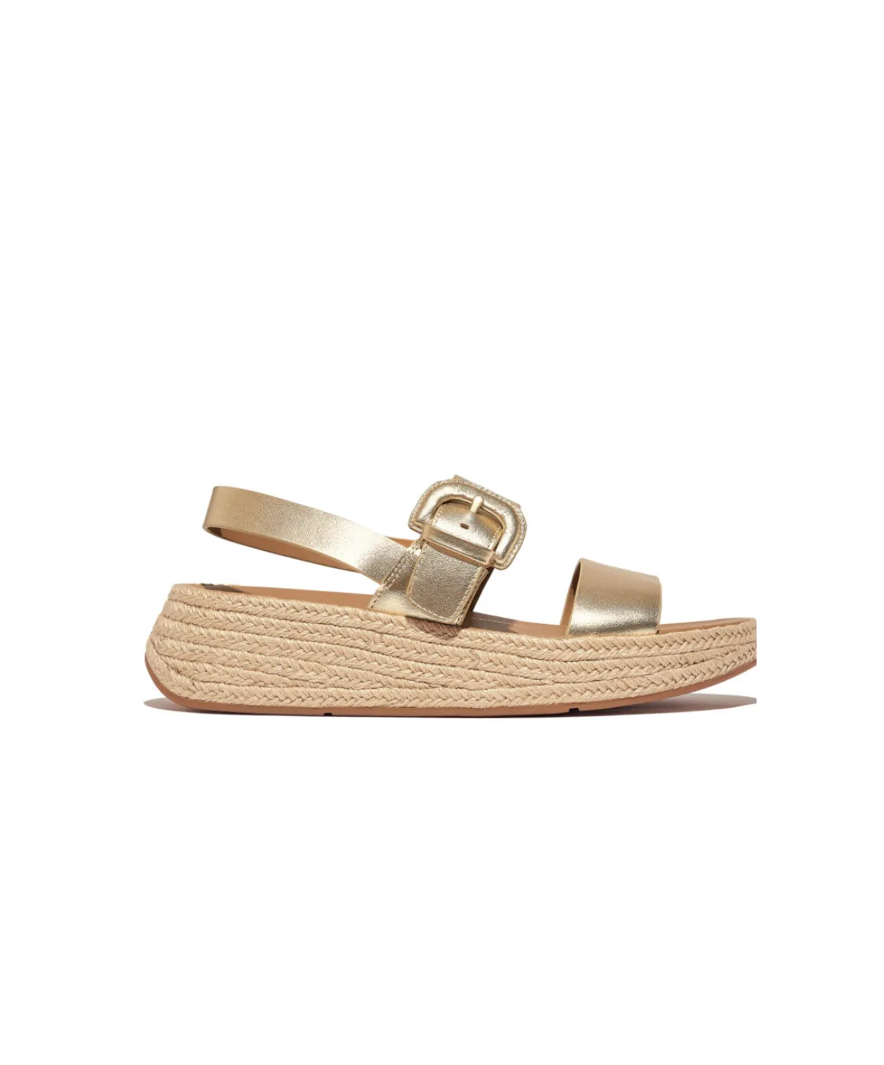 Fitflop F-Mode Espadrille Bucke M/L Flatform Sandals Platino