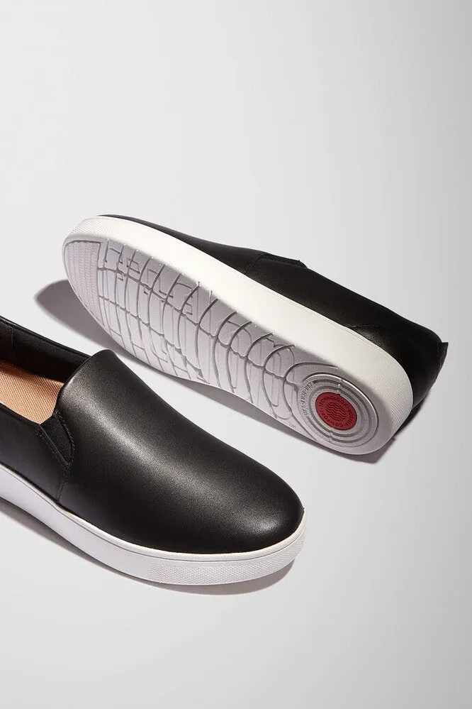FitFlop RALLY Leather Slip-On Skate Sneakers