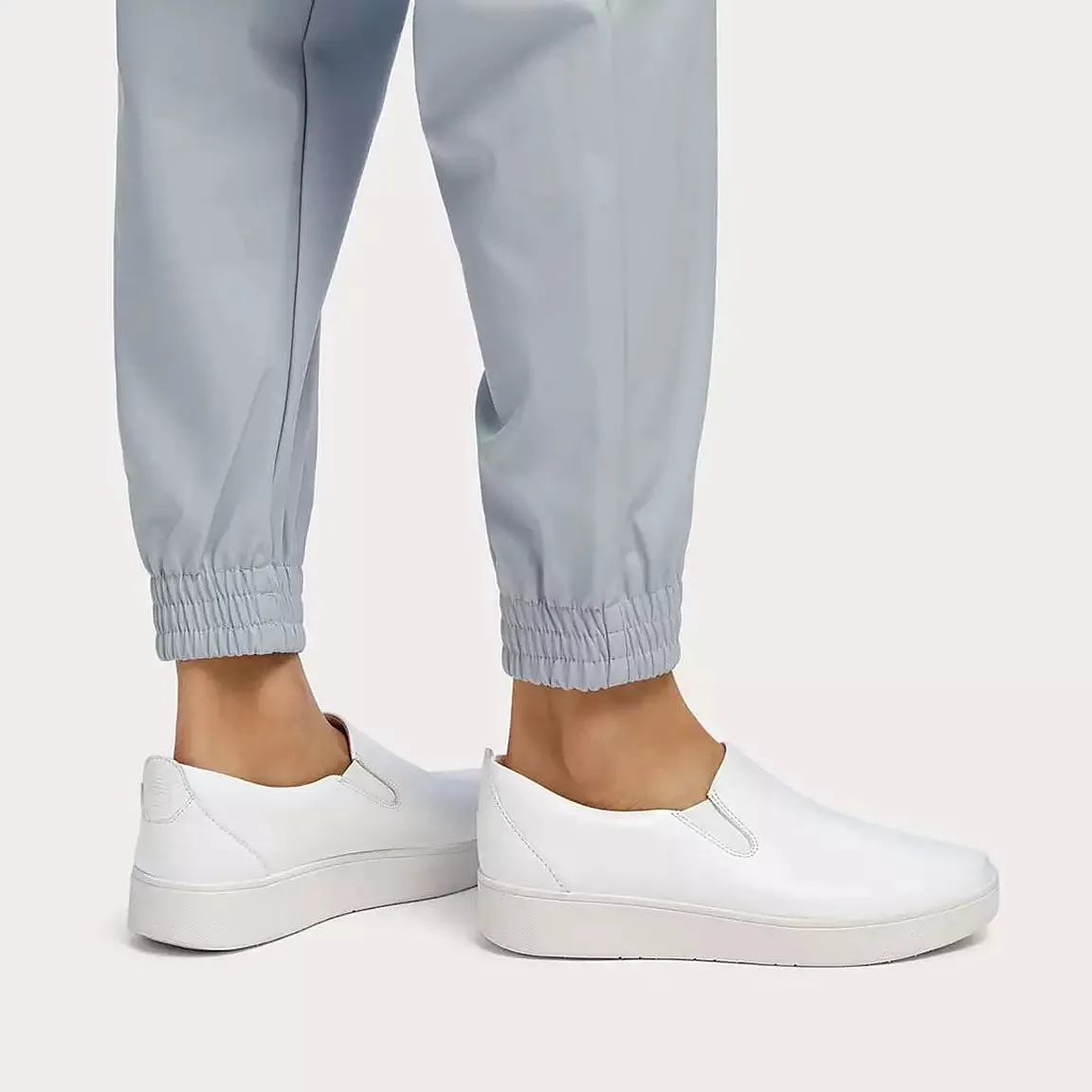 FitFlop RALLY Leather Slip-On Skate Sneakers