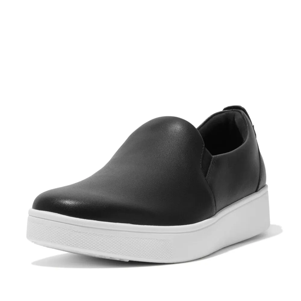 FitFlop RALLY Leather Slip-On Skate Sneakers
