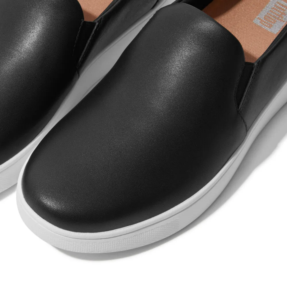 FitFlop RALLY Leather Slip-On Skate Sneakers