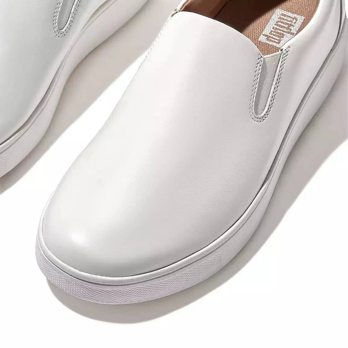 FitFlop RALLY Leather Slip-On Skate Sneakers