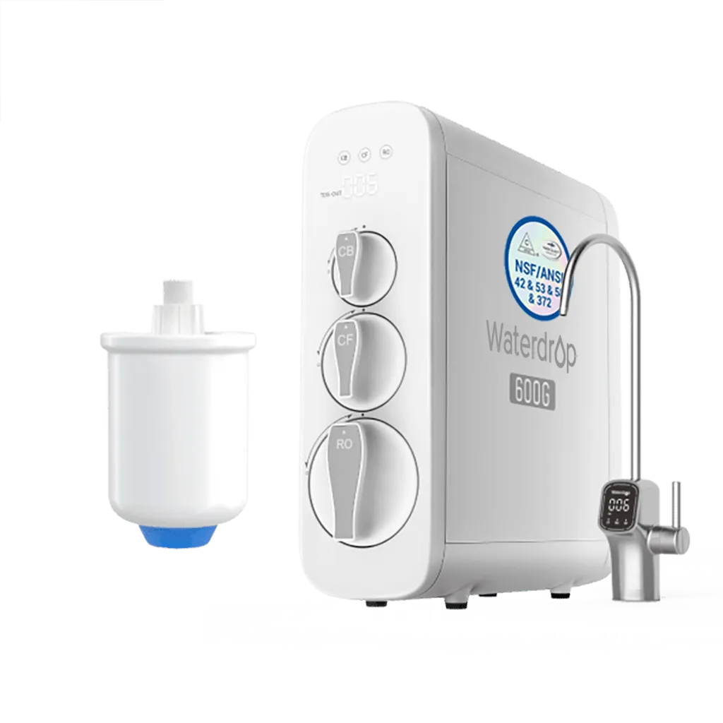 G3P600 RO System with PMT Small Water Pressure Tank Waterdrop G3P600