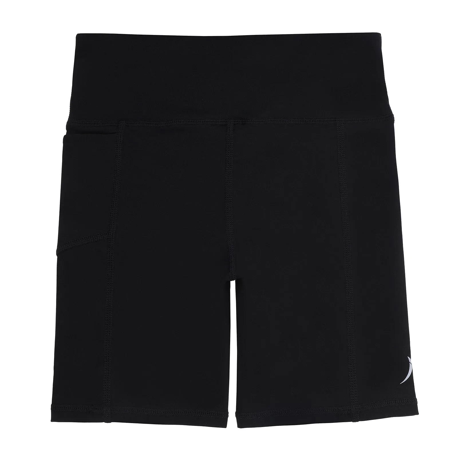 Girls Black Long Bike Sports Shorts
