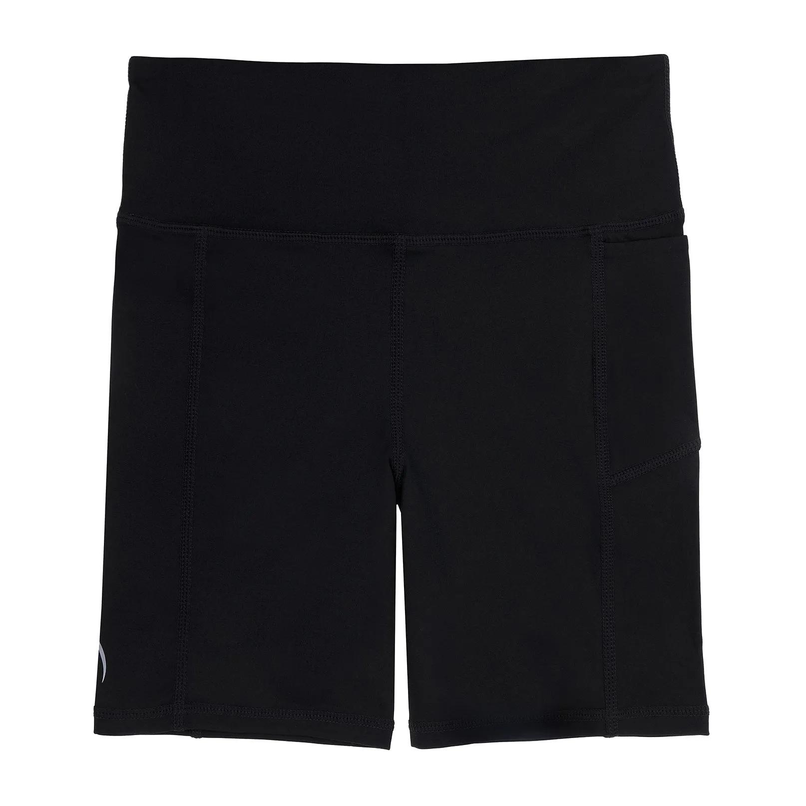 Girls Black Long Bike Sports Shorts