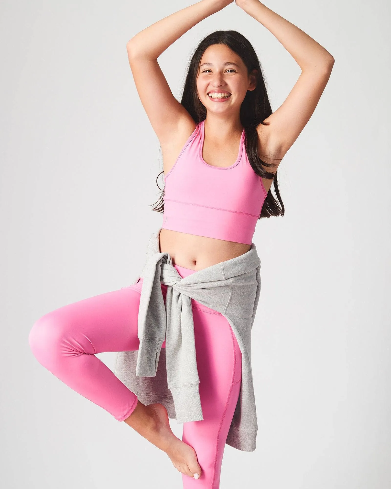 Girls Candy Pink Long Leggings