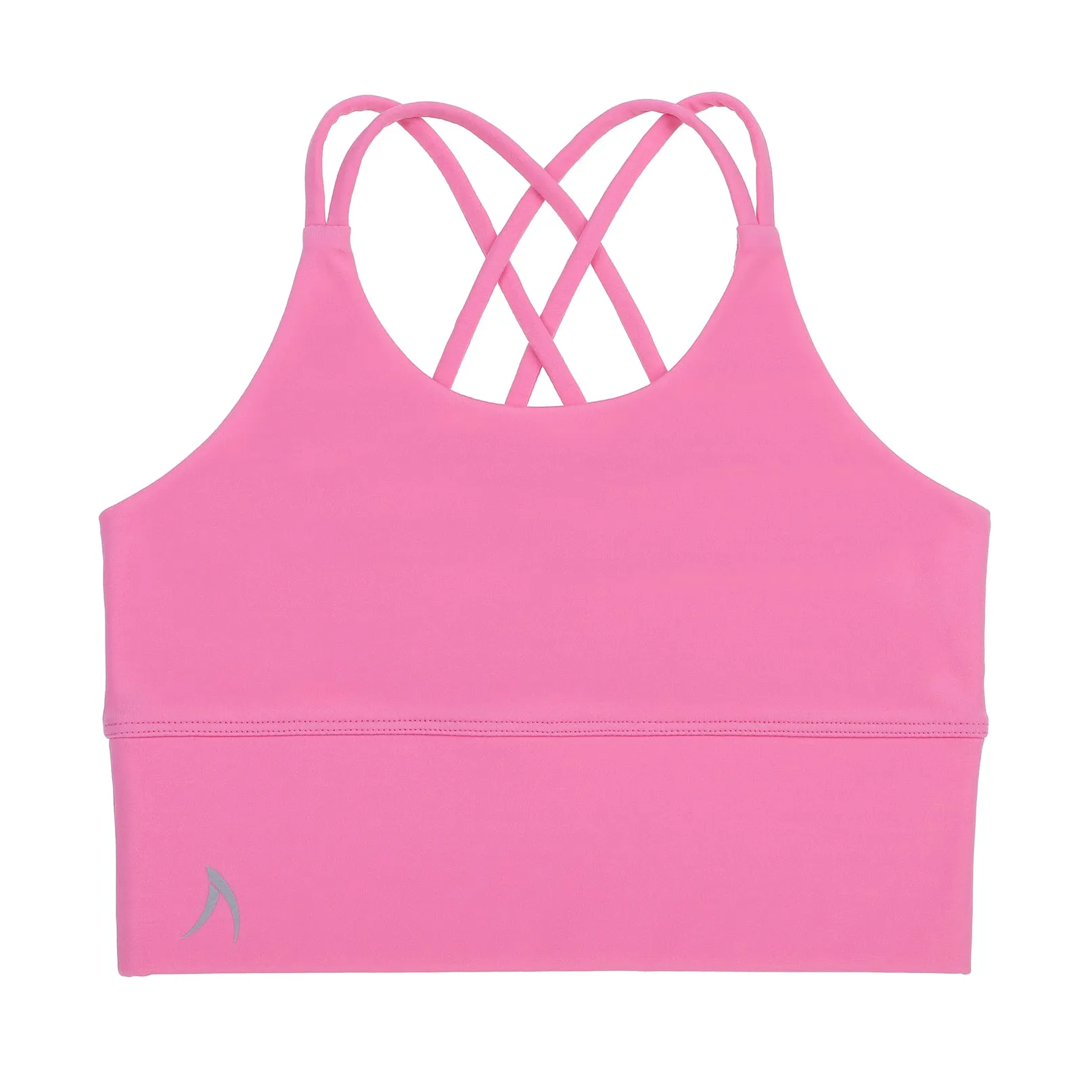 Girls Candy Pink Pretty Cross Back Crop Top