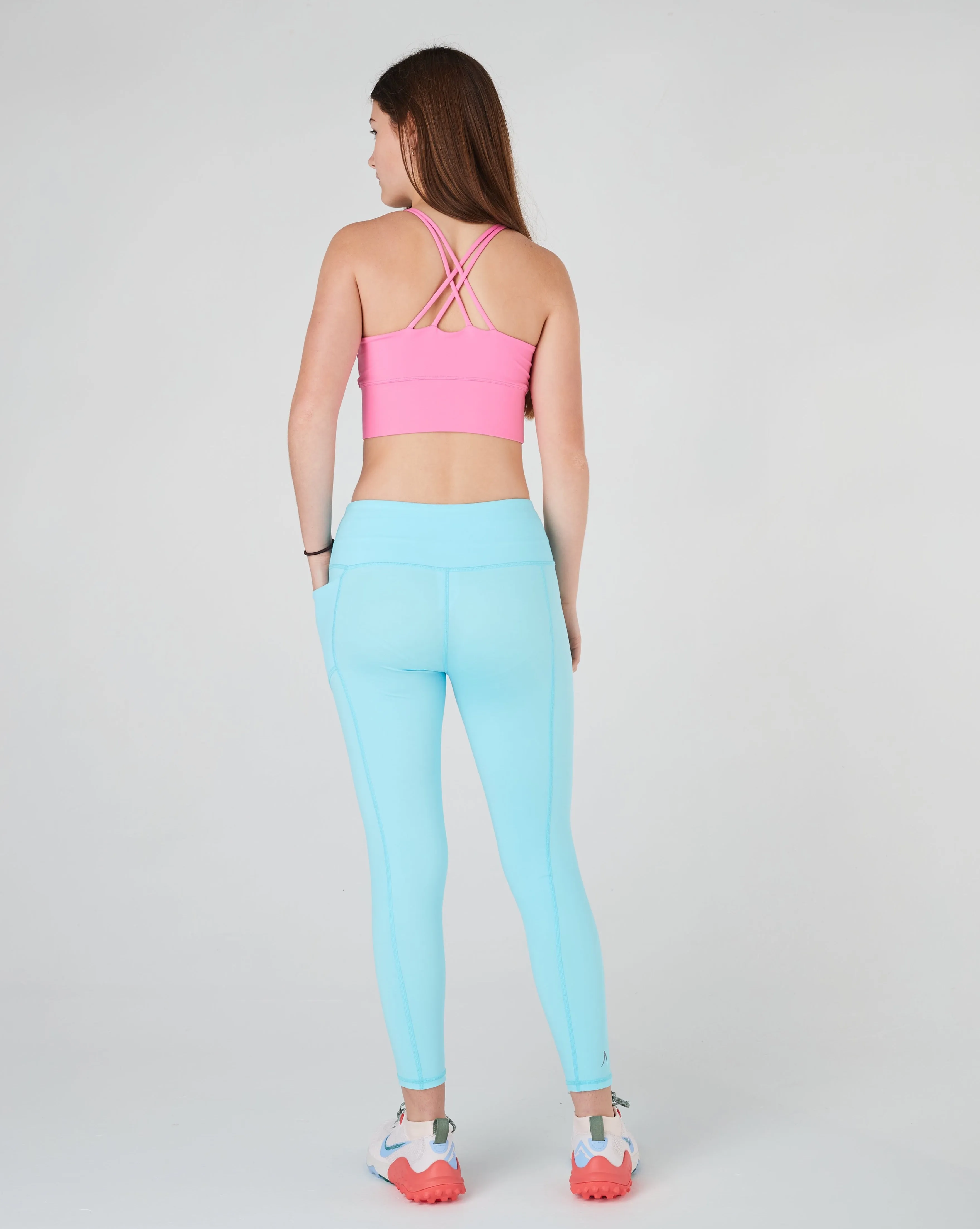 Girls Candy Pink Pretty Cross Back Crop Top