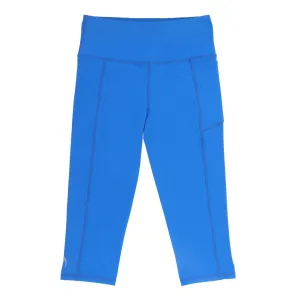 Girls Cobalt Blue 3/4 Leggings