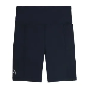 Girls Long Navy Bike Sports Shorts