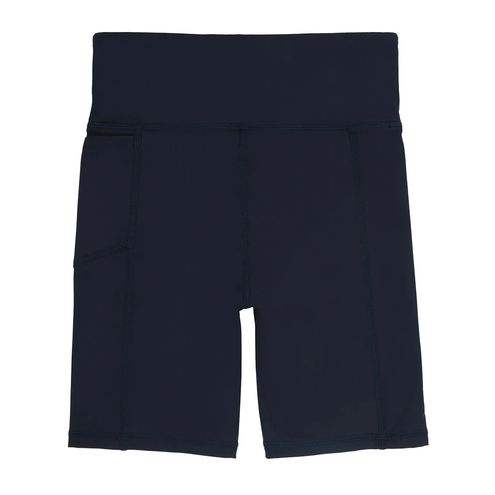 Girls Long Navy Bike Sports Shorts