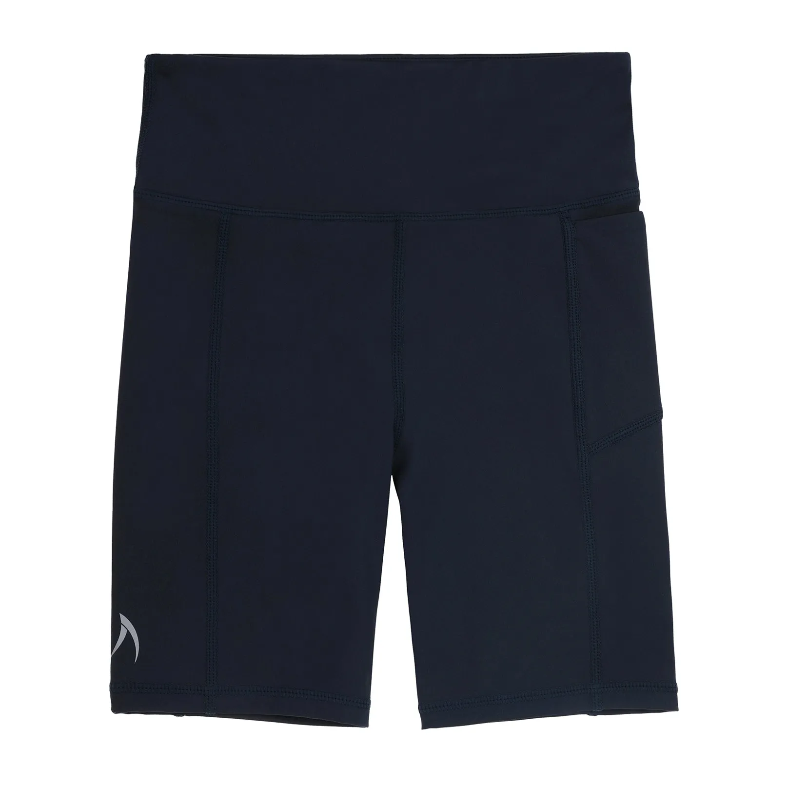 Girls Long Navy Bike Sports Shorts
