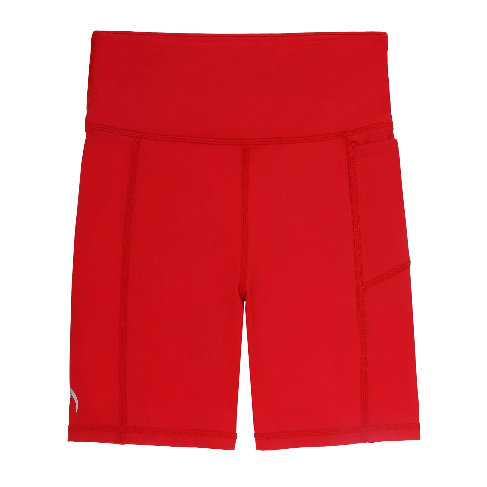 Girls Long Red Bike Shorts