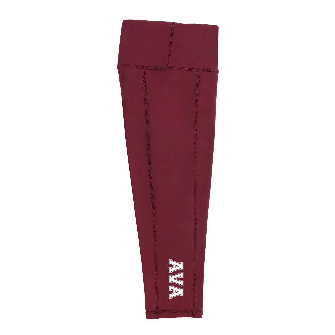 Girls Maroon 3/4 Leggings