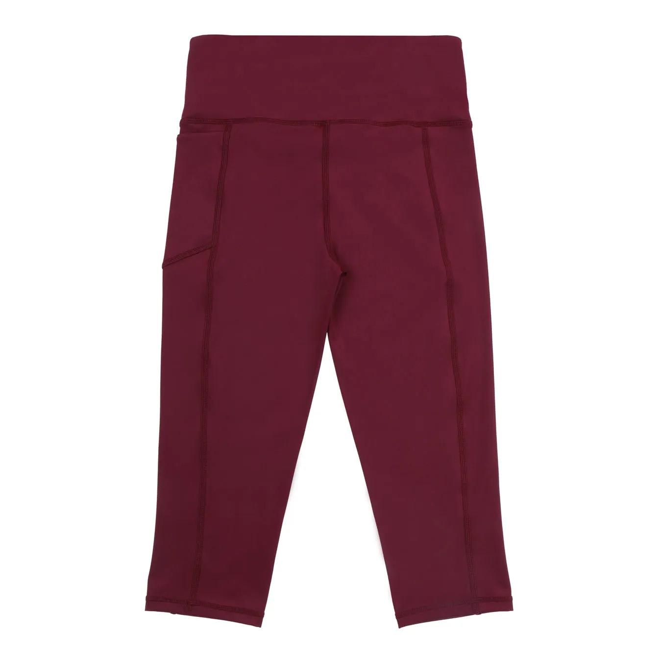 Girls Maroon 3/4 Leggings