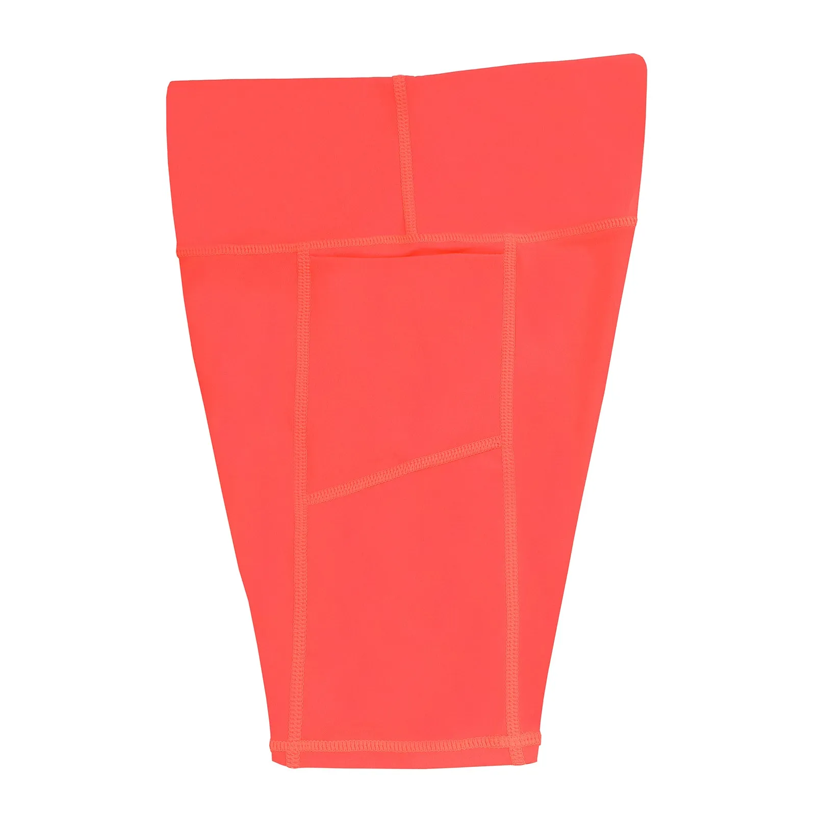 Girls Neon Orange Long Bike Sports Shorts