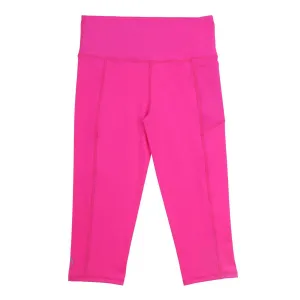 Girls Neon Pink 3/4 Leggings
