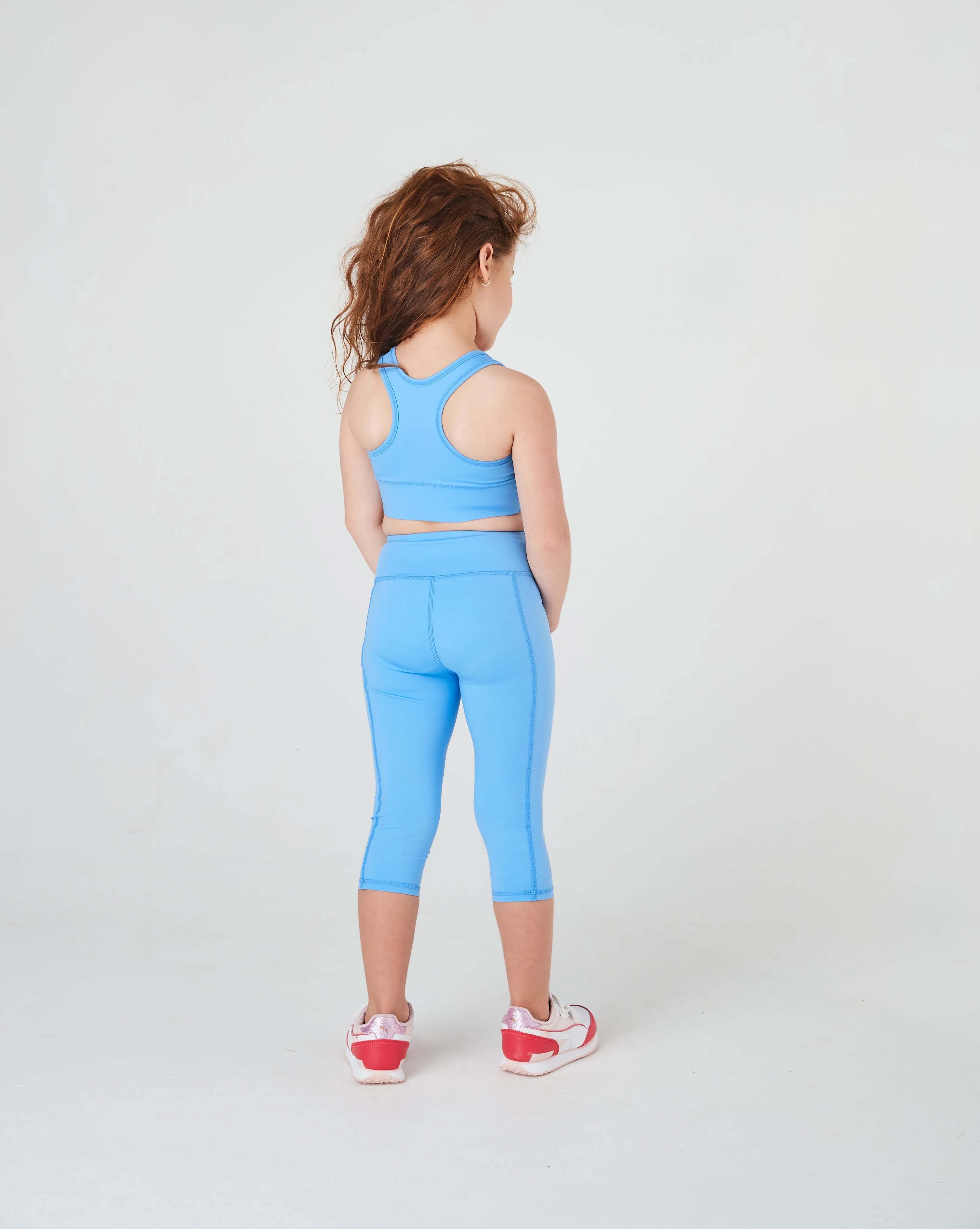 Girls Periwinkle Blue 3/4 Leggings