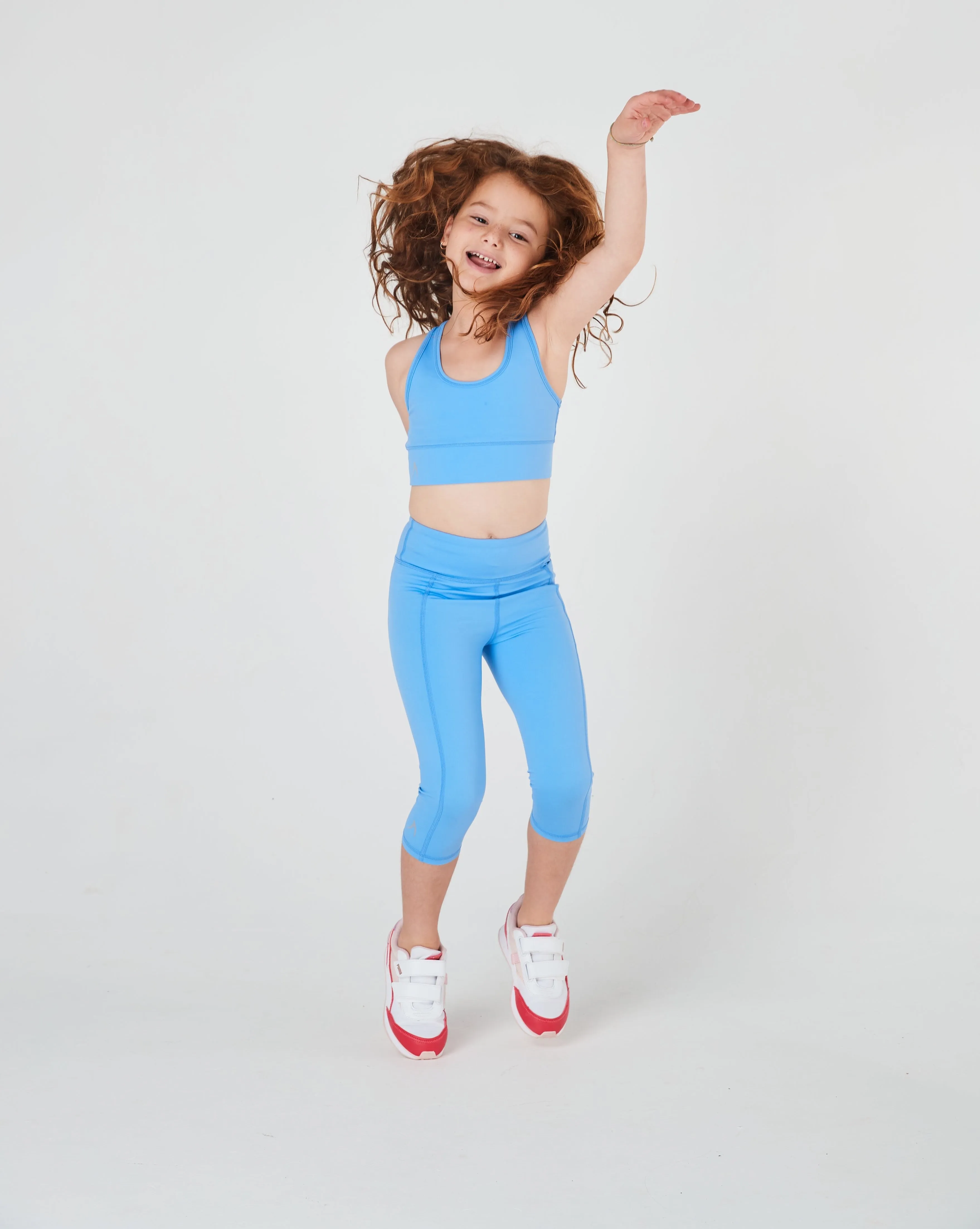 Girls Periwinkle Blue 3/4 Leggings