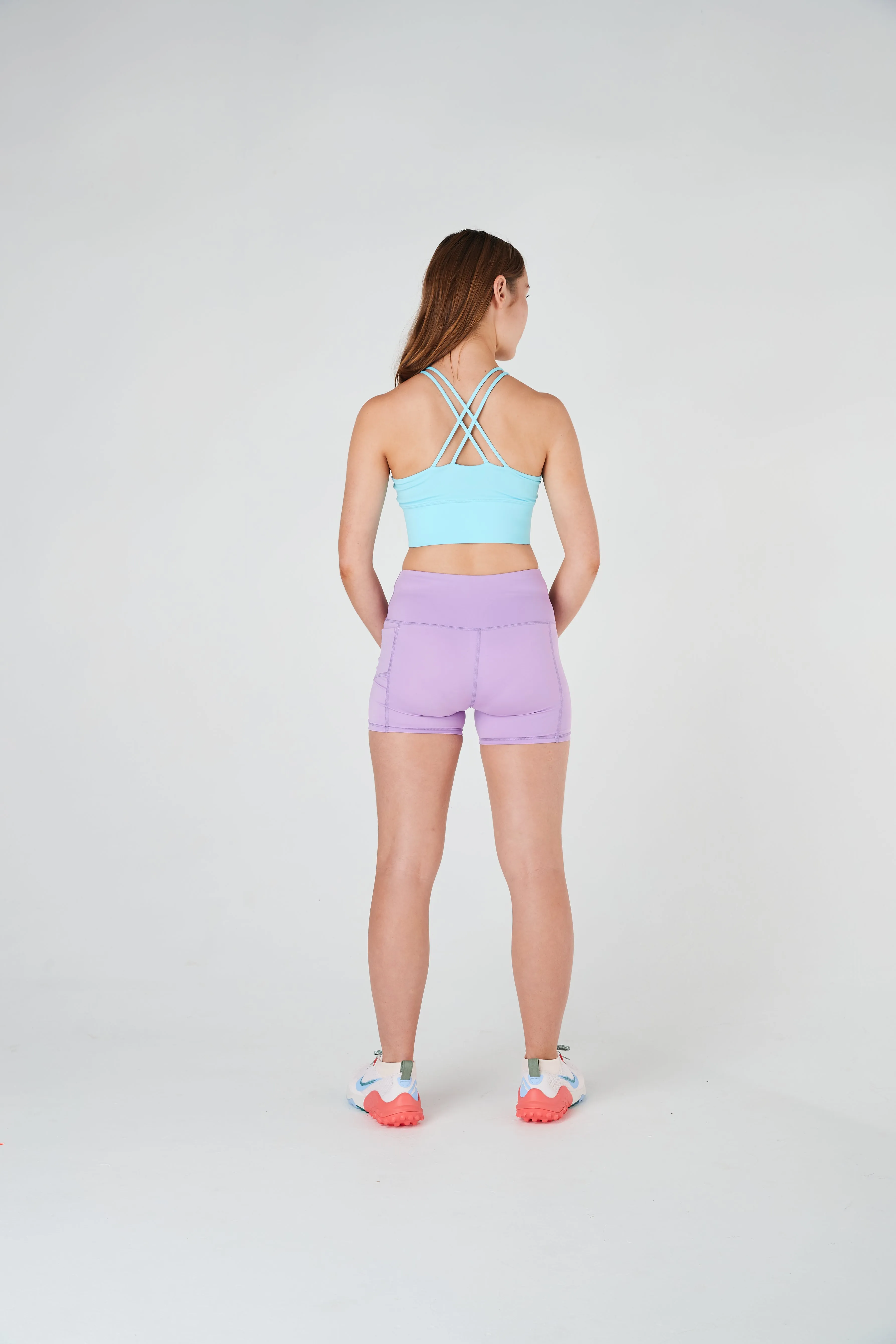 Girls Violet Sports Shorts