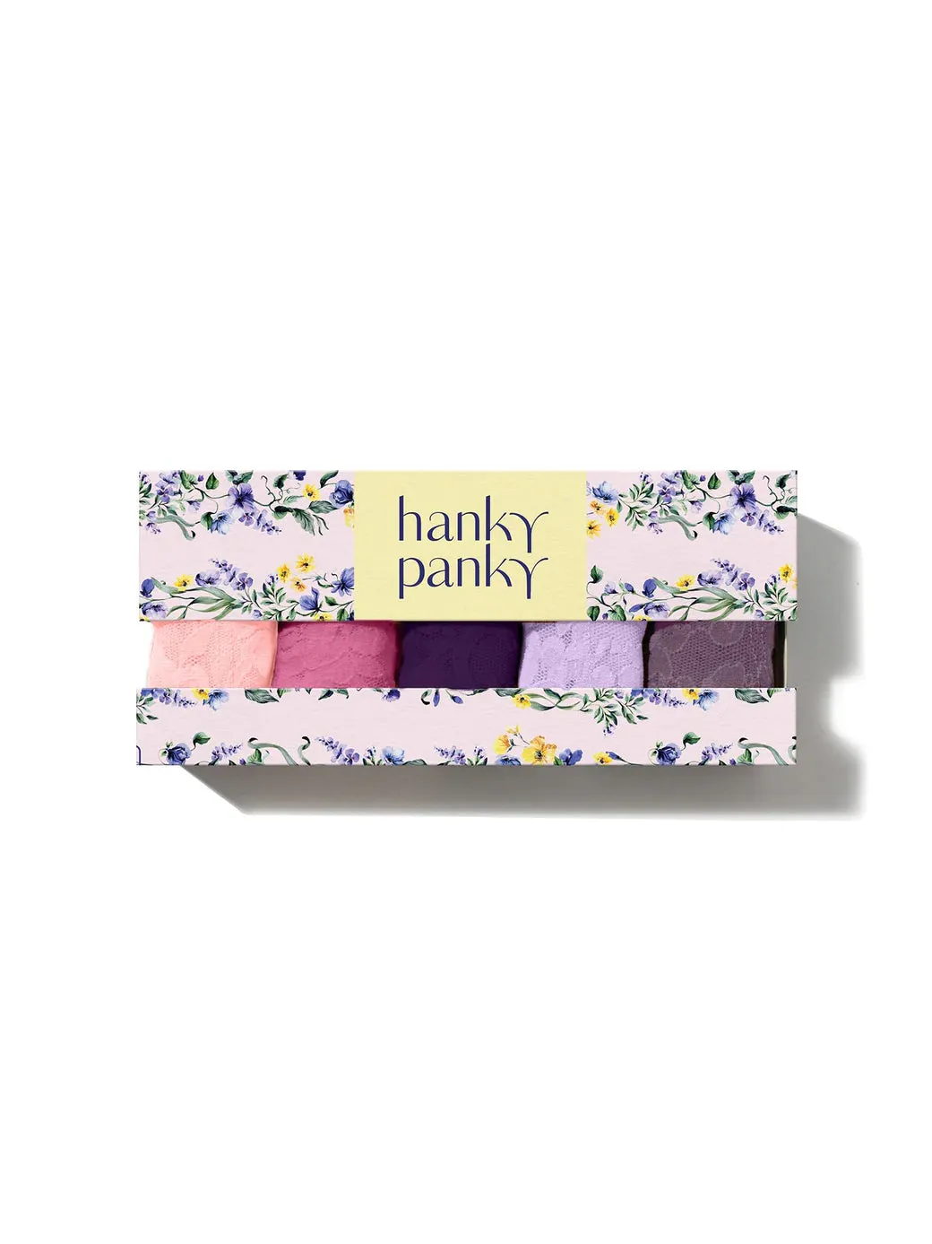 HANKY PANKY 5 Pack Signature Lace Original Rise Thongs (Ballet Pink)