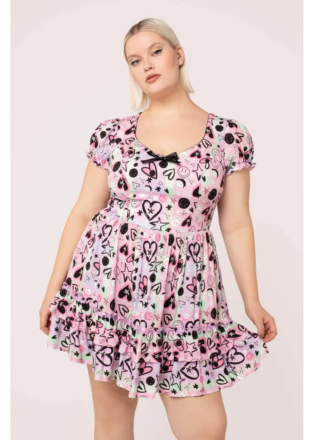 Hell Bunny x Smiley Robbie Dress Multi 