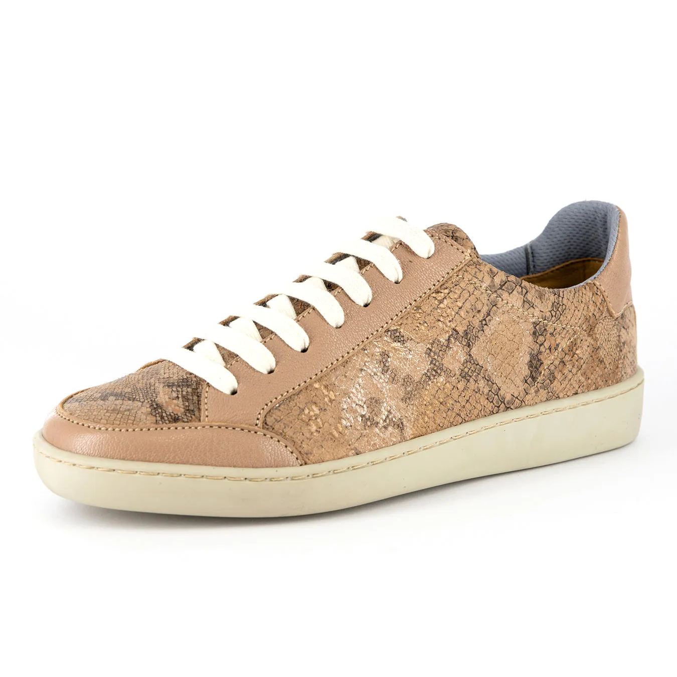 Isahluko : Ladies Leather Sneaker in Noisette Rockafella & Timber Cayak